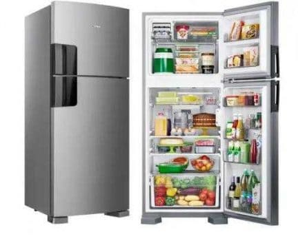 Geladeira Consul Frost Free Duplex Crm50 410l Espaço Flex Inox Com Controle Interno De Temperatura - 110v