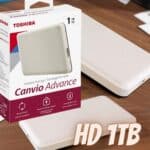 HD Externo Portátil Toshiba 1TB Canvio Advance USB 3.0 Branco - HDTCA10XW3AA