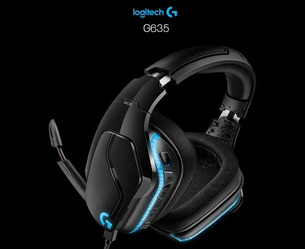 Headset Gamer Logitech G635 7.1 Dolby Surround com RGB LIGHTSYNC e ...