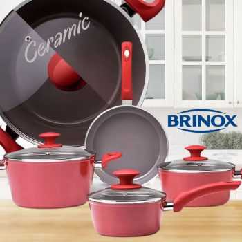 Jogo de Panelas 4 peças Ceramic Life Berry - Brinox