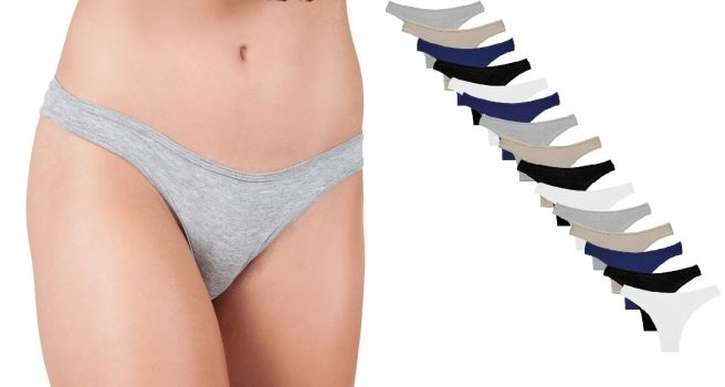 Kit com 15 Calcinhas Conforto de Algodão Modelo Tanga Sortidas - Part.B
