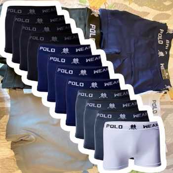 Kit Cueca Boxer Polo Wear C/ 12 Peças