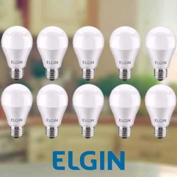 Lâmpada Bulbo Led 9w Kit c/10 unidades 6500k Bivolt 110/220v Elgin