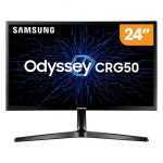 Monitor Curvo Samsung Odyssey 24", FHD, 144Hz, HDMI, DP, Freesync, Preto, Série CRG50