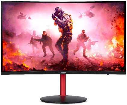 Monitor Gamer Acer Nitro XZ242Q 23.6' Curvo Full HD 144hz 4ms FreeSync Alto Falantes Ajuste de Altura