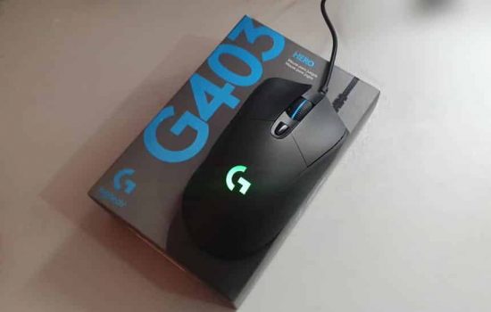 Mouse Gamer Logitech G403 HERO com RGB LIGHTSYNC, 6 Botões Programáveis, Ajuste de Peso e Sensor HERO 25K - 910-005631