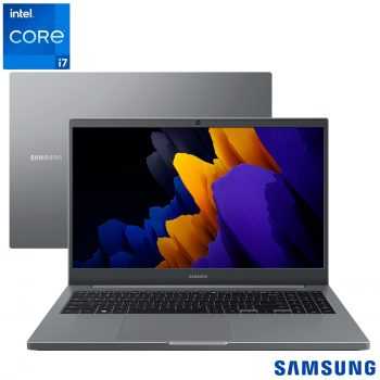 Notebook Samsung Intel®️ Core™️ i7-1165G7, 8GB, 256GB SSD, Tela de 15,6″, Cinza