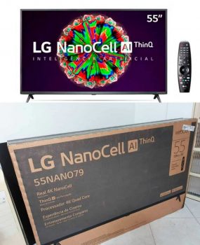 Smart TV LED 55 UHD 4K LG 55NANO79 NanoCell, Bluetooth, HDR, Inteligência Artificial ThinQ AI, Google Assistente, Alexa IOT, Smart Magic
