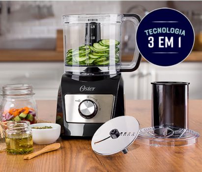 Processador de Alimentos Oster 3 em 1 Compacto 300W - Preto
