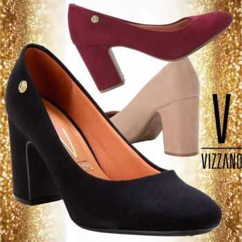 Scarpin Vizzano Salto Grosso Feminino