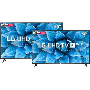 Smart Tv Lg 55 55un7310 4k Uhd Wifi Bluetooth Hdr Inteligência Artificial Thinq Ai Google Assistente + Smart TV LG 50'' 50UN7310 Ultra HD 4K WiFi Bluetooth HDR Inteligência Artificial ThinQ AI Smart Magic