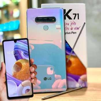 Smartphone LG K71 128GB 4G Octa-Core - 4GB RAM 6,8” Câm. Tripla + Selfie 32MP Dual Chip