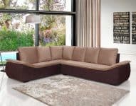 Sofá De Canto 6 Lugares Suede Alphaville Estofados Castor Café-Hellen