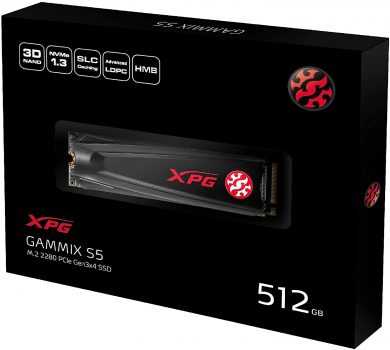 SSD ADATA XPG GAMMIX S5 512GB M.2 PCIE - AGAMMIXS5-512GT-C, Adata, Armazenamento interno SSD