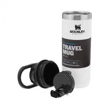 Stanley, 8037, Garrafa Térmica Água Swichback Squeeze Portátil Inox, cor Branco, Aço