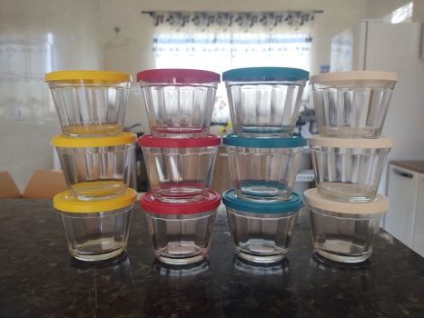 Tigela de Vidro Americano 4210 150ml 12 Peças Cores Sortidas - Nadir