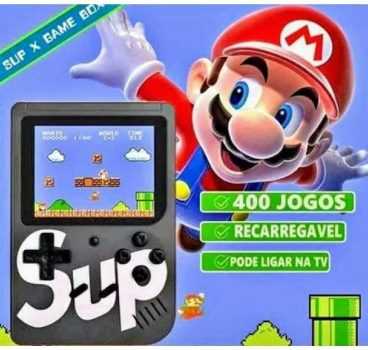 Vídeo Game Portátil 400 Jogos Internos Mini Game Sup Preto