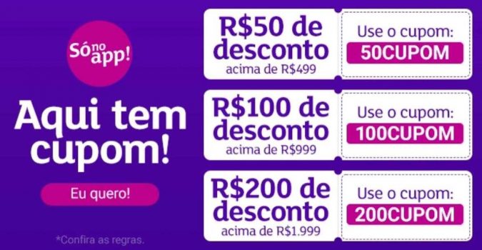 Cupom de Desconto no APP Shoptime