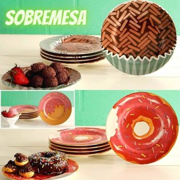 Jogo de Pratos de Sobremesa Cerâmica Sorvete 6 Peças – La Cuisine
