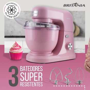 Batedeira Planetária Britânia BBP520 Turbo Pink