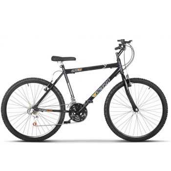 Bicicleta Aro 26 Masculina 18 Marchas Aço Carbono Ultra Bikes - Preto