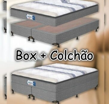 Cama Box Casal (Box + Colchão) Probel Mola - 64cm de Altura Turquia