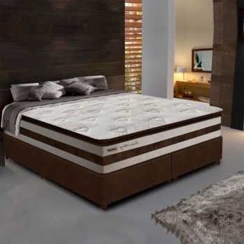 Cama Box Casal Queen 1,58m Colchão Molas Pocket 30cm Love Story 158x198x68cm