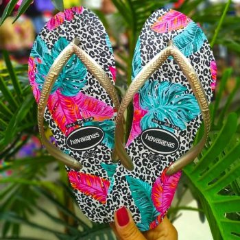 Chinelo Slim Animal Floral, Havaianas, Meninas