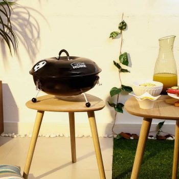 Churrasqueira Portátil A Carvão 14'' Preta - Casual Home