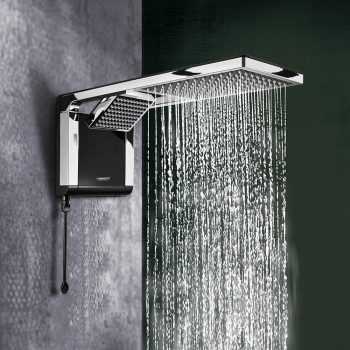 Ducha Acqua Duo Ultra Preta / Cromado 7800W 220V Lorenzetti