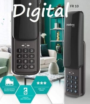 Fechadura Digital Intelbras FR-10 Preta