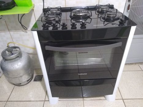 Fogão 5 Bocas Mesa de Vidro Continental Branco - Acendimento Automático FC5VB