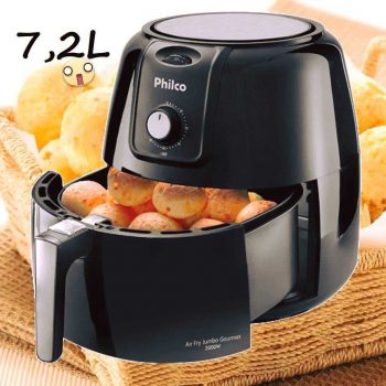 Fritadeira Elétrica Sem Óleo - Air Fryer Philco Gourmet PFR13P 7,2L Preta com Timer 127v