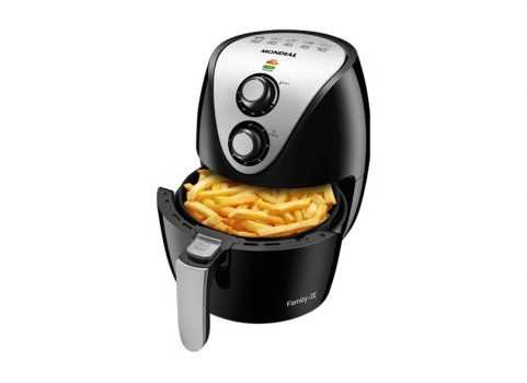Fritadeira Mondial Sem Óleo Air Fryer Family Preta IV - AF-30i 3,5 Litros
