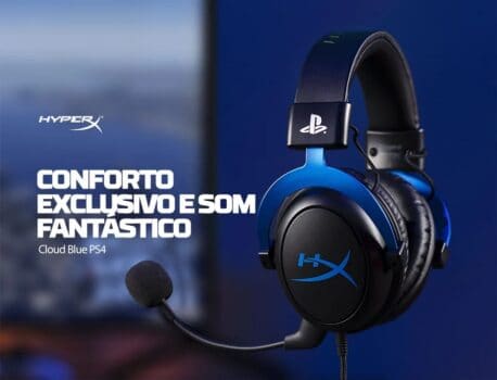 HEADSET GAMER HYPERX CLOUD BLUE PS5 E PS4