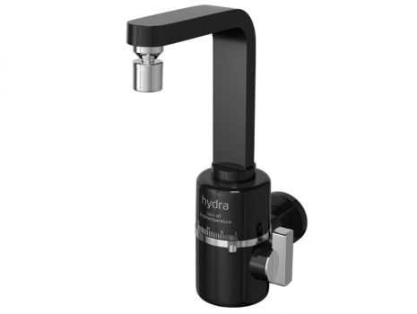 Hydra TPSL.4.552PT, Torneira Multitemperatura Slim 4T, Parede 5500W, 220V, Preto