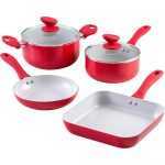 Jogo de Panelas Antiaderente  Julie 4 peças Vermelha - La Cuisine
