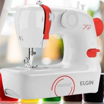 Máquina de Costura Elgin POP BL-1009 Portátil - Eletrônica 9 Pontos