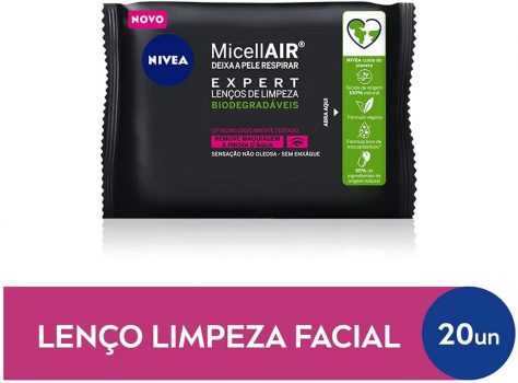 NIVEA Lenços de Limpeza Demaquilantes Expert MicellAir 20 un.