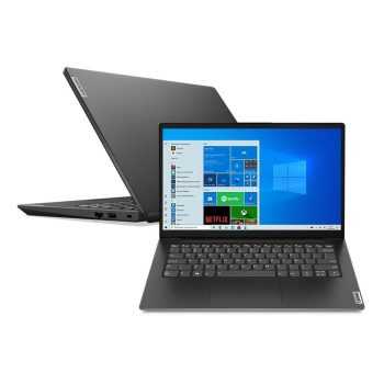 Notebook Lenovo V14 I3-1115g4 4gb 128gb Ssd Windows 10 Home 14" 82nm0005br Preto