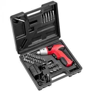 Parafusadeira Mondial FPF 05M à Bateria com Maleta Kit Oficina 4.8 V - Laranja/Preta