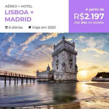 Pacote de Viagem para Lisboa + Madrid - 2023