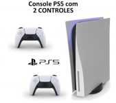 Kit Console Sony PlayStation 5 825GB SSD Branco + Controle sem fio Sony Dualsense PlayStation 5 PS5