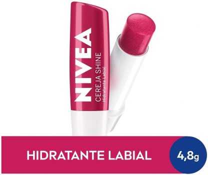 Protetor Labial Nivea Cereja Shine 4, 8G, Nivea, Cereja