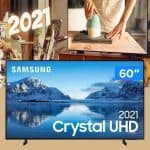 Smart Tv 60" Crystal UHD Samsung 4k 60AU8000 Painel Dynamic Crystal Color Design Slim Tela Sem Limites