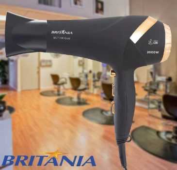 Secador de Cabelos Britânia Gold Tourmaline Íon BSC3200 2000W - Preto