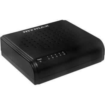 Switch 5 Portas 10/100mbps Preto - Mymax