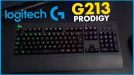 Teclado Gamer Logitech G213 com Layout ABNT2, RGB LIGHTSYNC, Controles de Mídia Dedicados, Design Durável e Resistente à Respingos