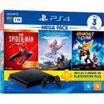 USADO: Console Playstation 4 Hits 1TB Bundle 15 - Games Spider-Man: Goty + Horizon Zero Dawn: Complete Edition + Ratchet&Clank