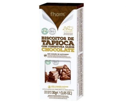 10 unidae Biscoito de Tapioca Chocolate 30G - 2 Unidades